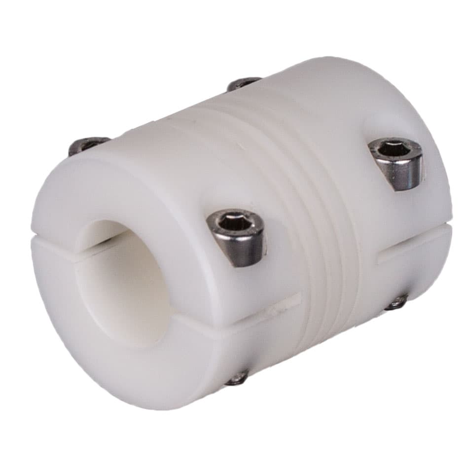 Beam coupling KA made from plastic max. torque 1.4Nm overall length 31.75mm outer diameter 25.40mm both sides bore 6mm