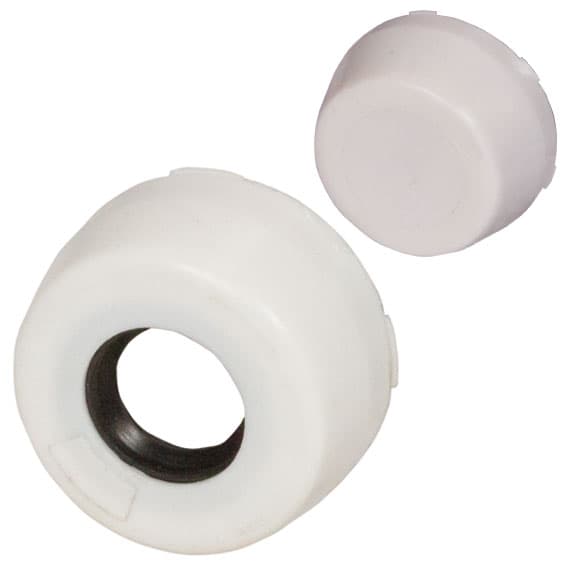 Protection cap for pillow bearings TUCP TUCF TUCFL 210 open design bore 50mm thermoplast white