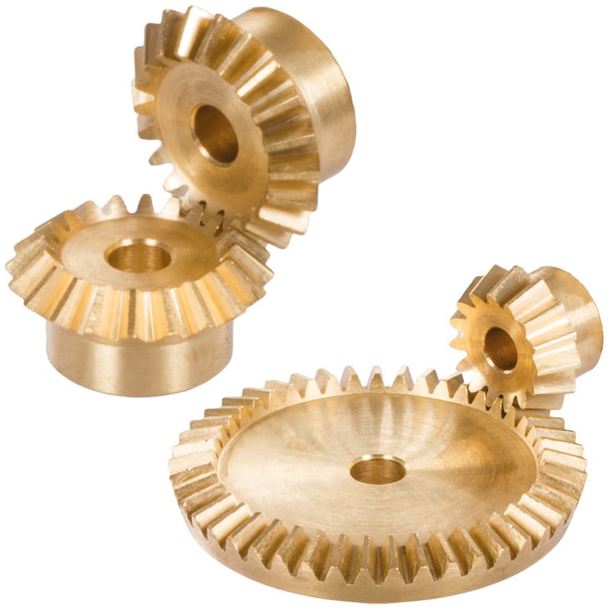 Bevel gear made of brass Ms58 module 0.5 50 teeth i=1:1 milled