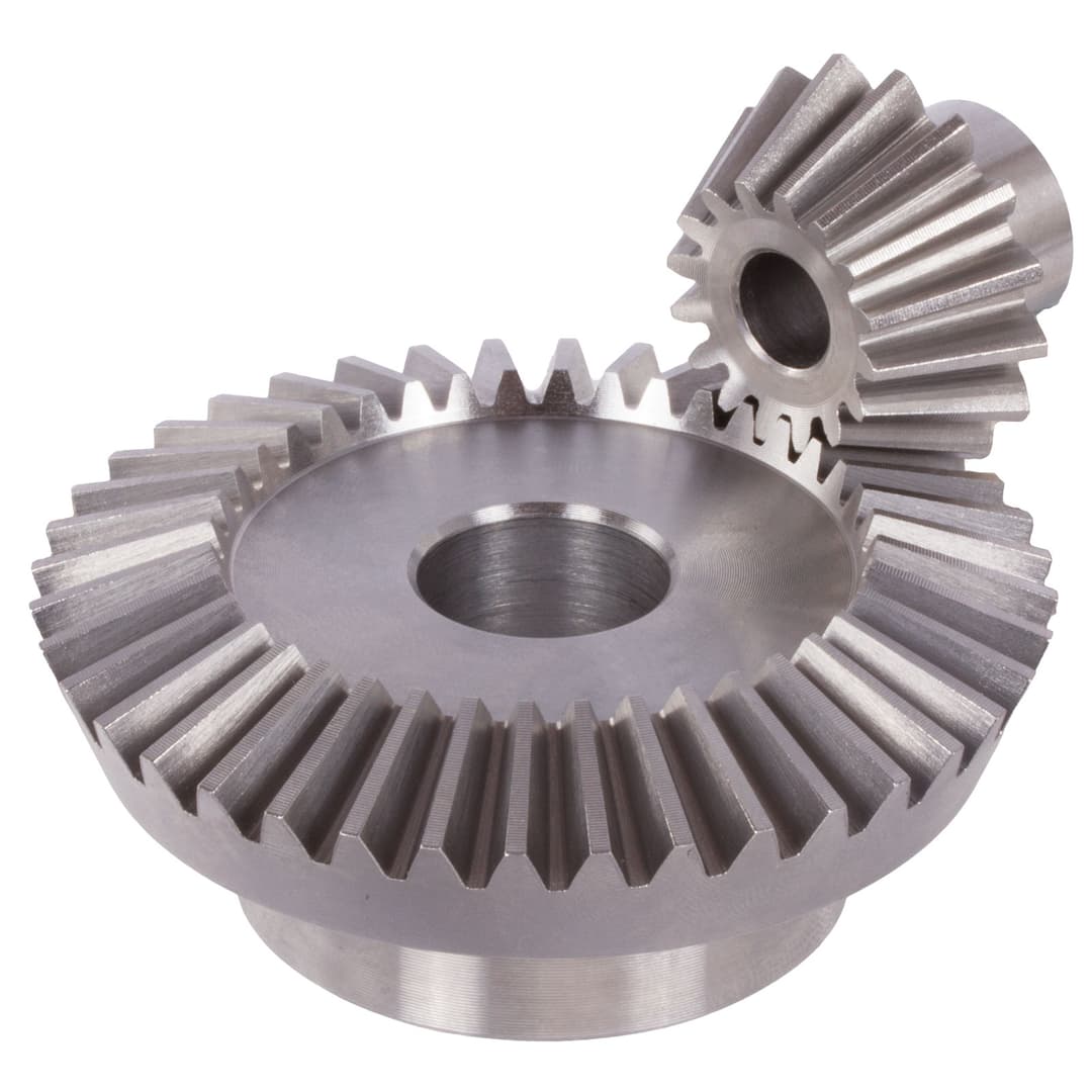 Bevel gear made of steel module 5 18 teeth i=2.5:1 milled