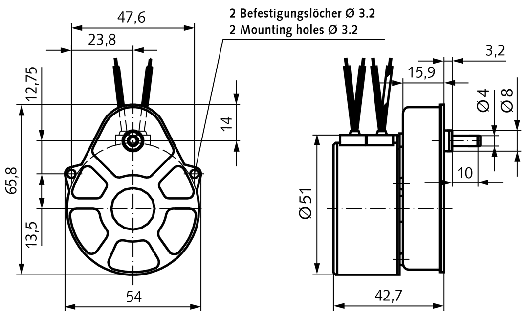 Small geared motor CRO 230V 50Hz with capacitor version A output speed 2 rpm