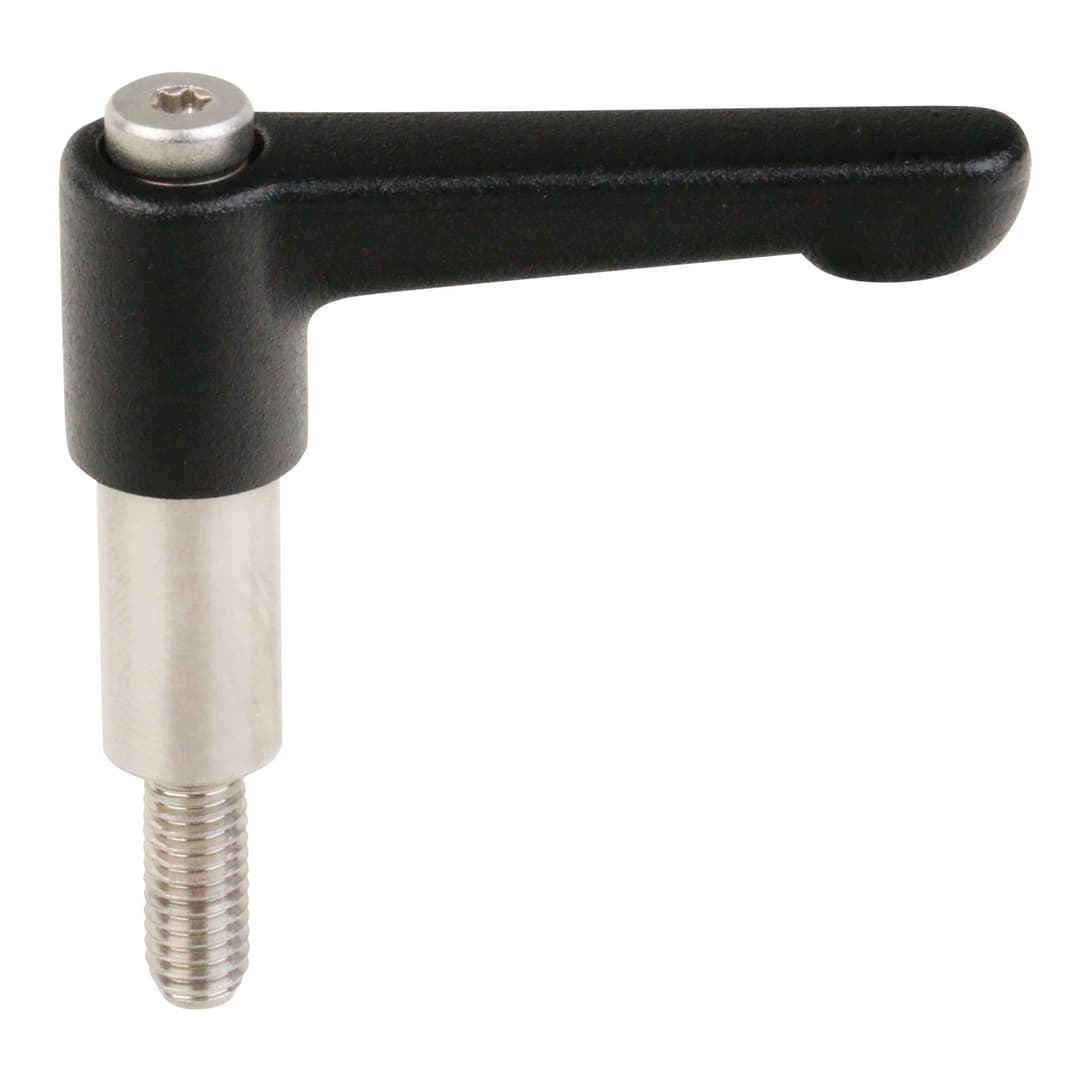 Adjustable clamping lever type K lever length 45 mm shaft length 16 mm external thread M5 x 16mm