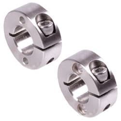 Clamp collar single-split stainless steel 1.4305 bore 16mm with bolt DIN 912 A2-70 type B2