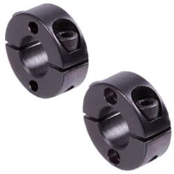 Clamp collar double-split steel C45 black oxide finished bore 14mm with bolts DIN 912 12.9 type B1