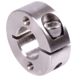 Clamp collar single-split stainless steel 1.4305 bore 14mm with bolt DIN 912 A2-70 type GA