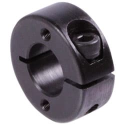 Clamp collar single-split steel C45 black oxide finished bore 10mm with bolt DIN 912 12.9 type GA