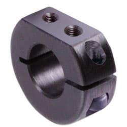 Clamp collar single-split steel C45 black oxide finished bore 16mm with bolt DIN 912 12.9 type GR