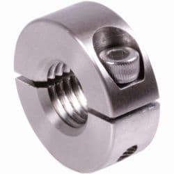 Clamp collar with thread double split stainless steel 1.4305 thread M16 x 2,0 with bolts DIN 912 A2-70