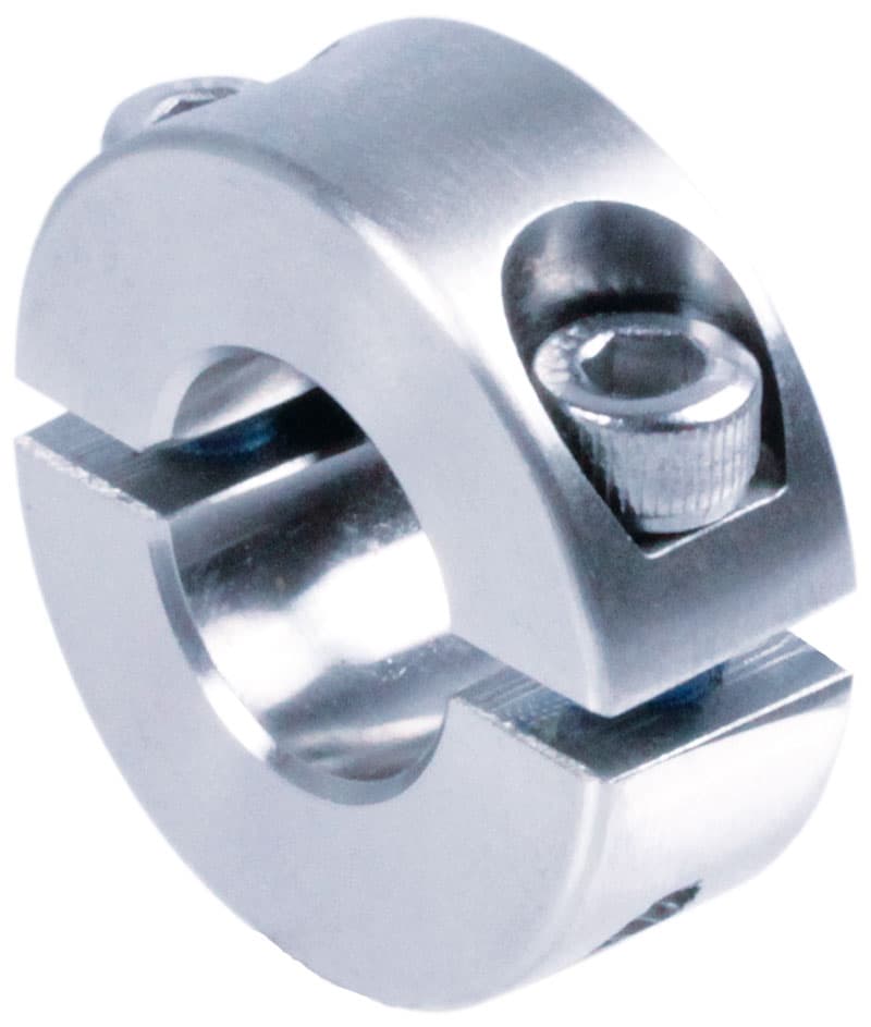 Clamp collar double-split steel C45 zinc-plated bore 12mm with screws DIN 912 12.9