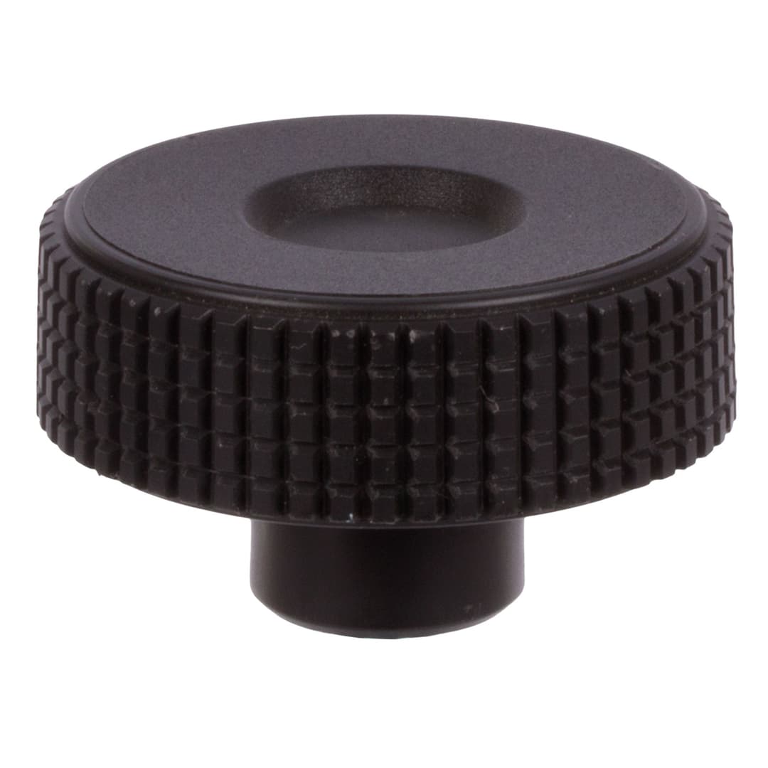 Knurled knob made from thermoplast outside diameter 70mm internal thread M12