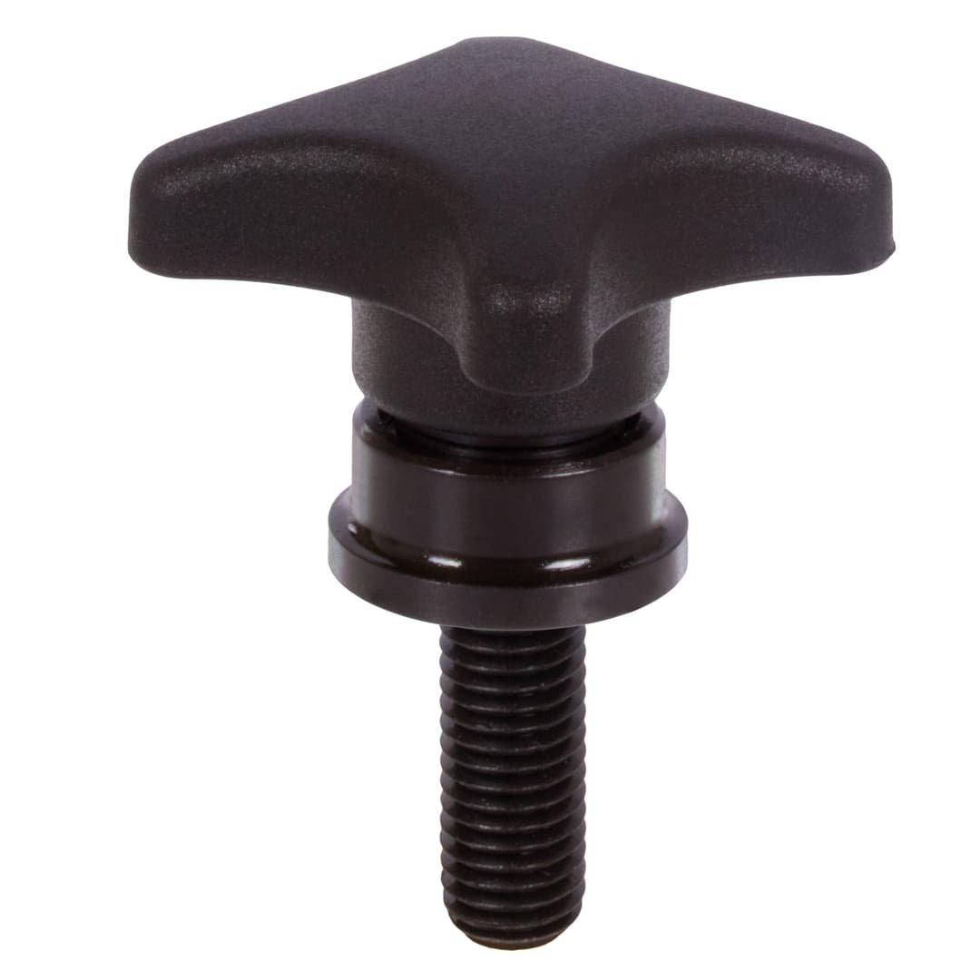 Star knob screw with axial bearing thermoplastic diameter 80mm M12 x 50mm