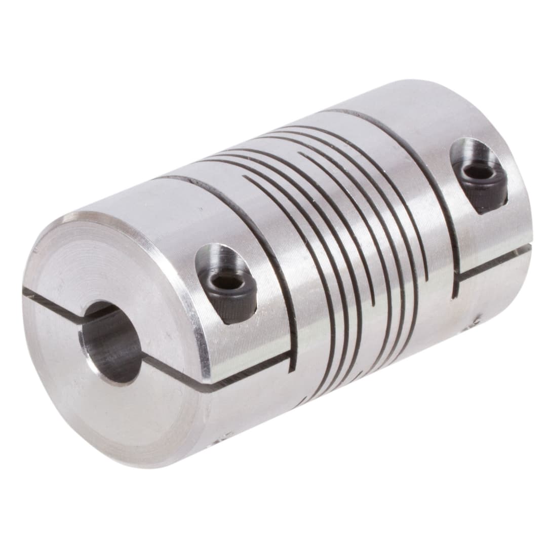 Beam coupling LA made from aluminium max. torque 5 Nm overall length 38.10mm outer diameter 25.4mm both sides bore 6mm