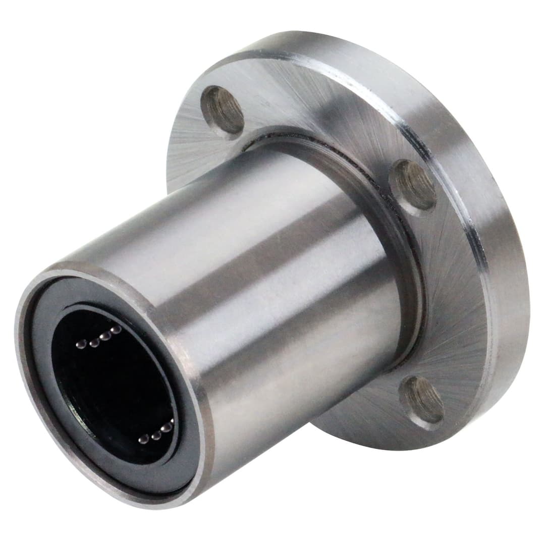 Linear ball bearing KB-ST-F with round flange sealed on both sides for shaft Ø 12mm short version