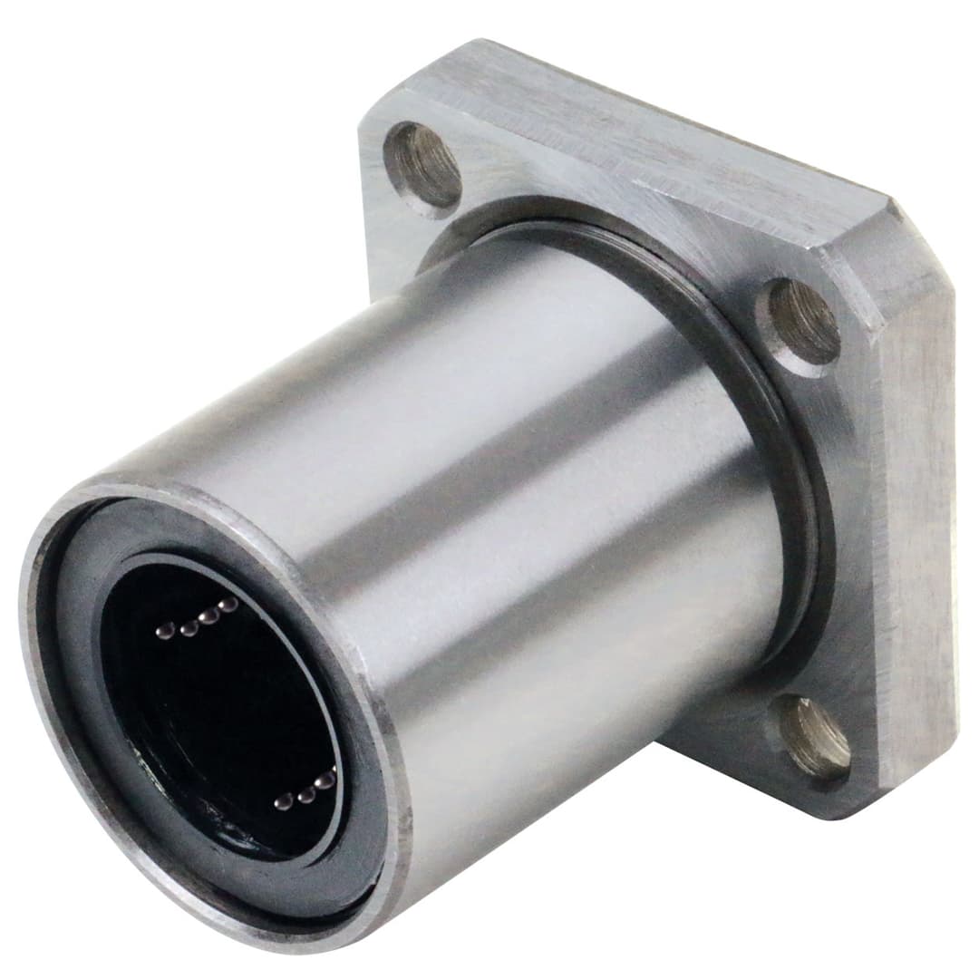 Linear ball bearing KB-ST-V with square flange sealed on both sides for shaft Ø 20mm short version