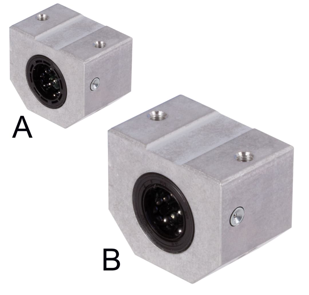 Linear ball bearing unit KG-1 ISO series 1 premium with double rubber seals for shaft diameter 50mm stainless