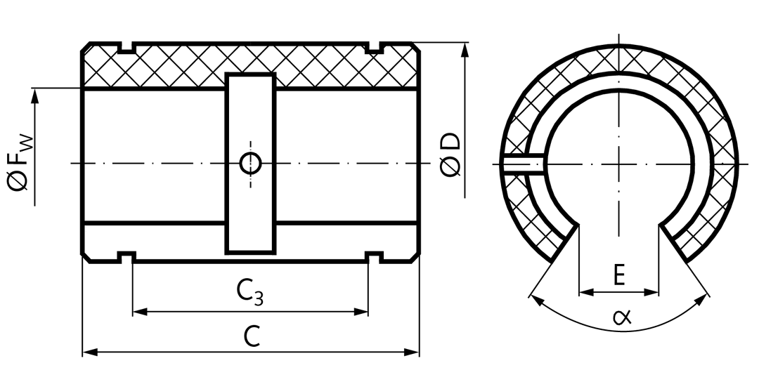 Open Linear slide bearing PO-3-O ISO series 3 premium for shaft diameter 25mm