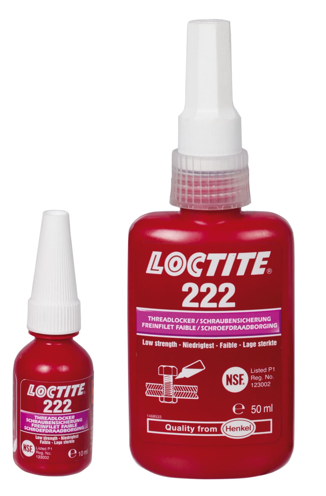 Loctite 222 Low-strength thread locking content 50 ml (Actual safety data sheet on the internet in the section Downloads)