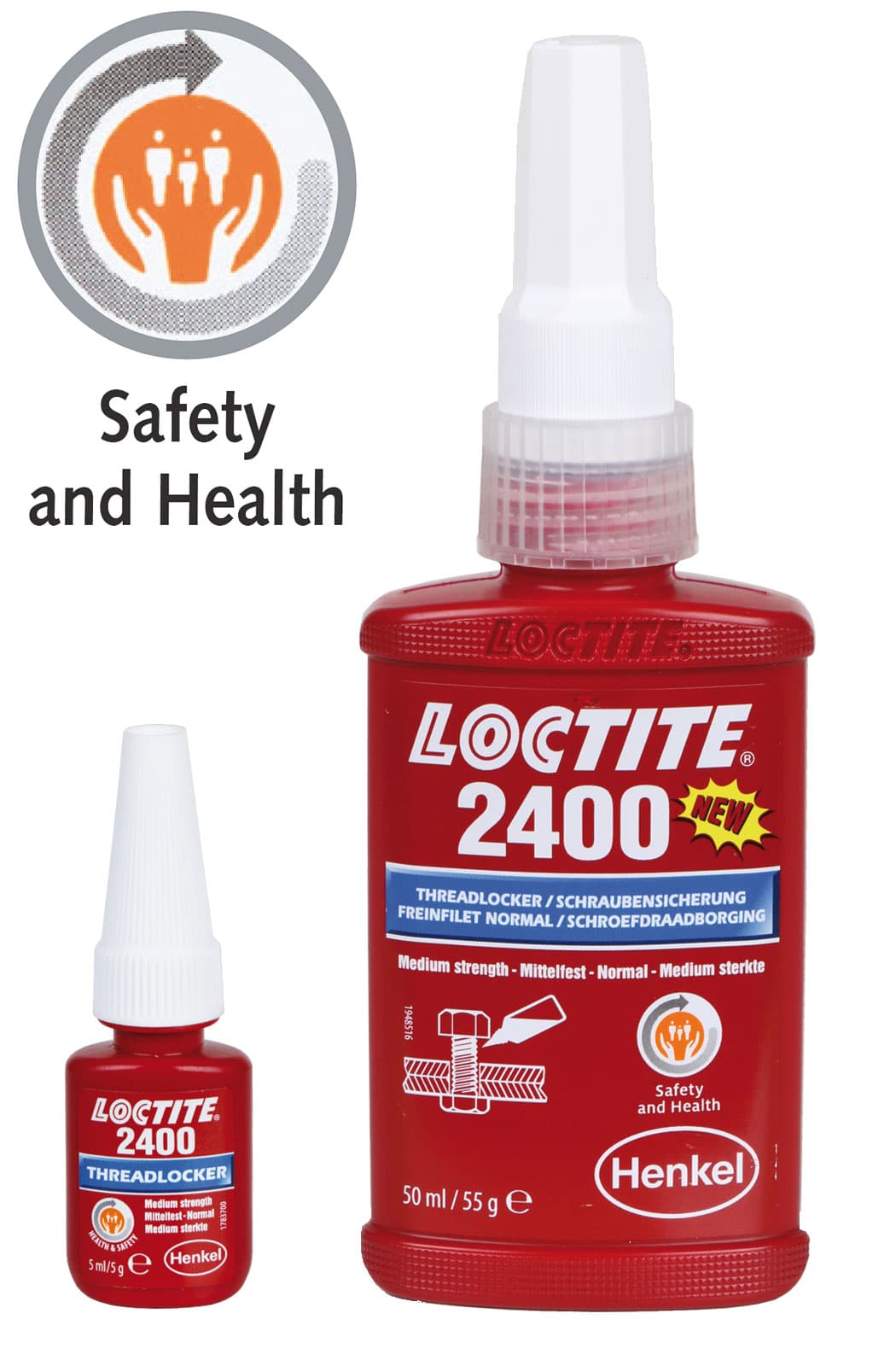 Loctite 2400, Middle Strength Thread Locking, Content 50 ml ================================================= Actual safety data sheet from 01.06.2015 on the internet in the section Downloads =================================================