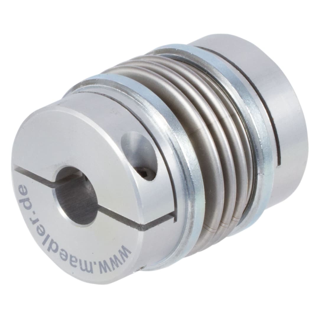 Steel bellow coupling MBK short version MDmax 3.2Nm both sides bore 6mm overall length 37.5mm hub diameter 23.4mm