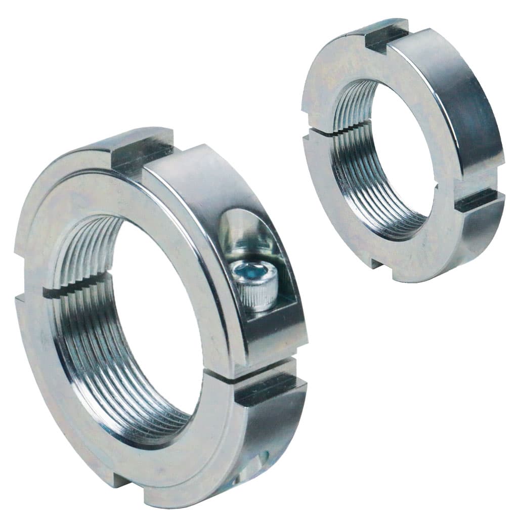 locknut KMM splitted with clamp screw size 8 M40x1,5 steel zinc-plated