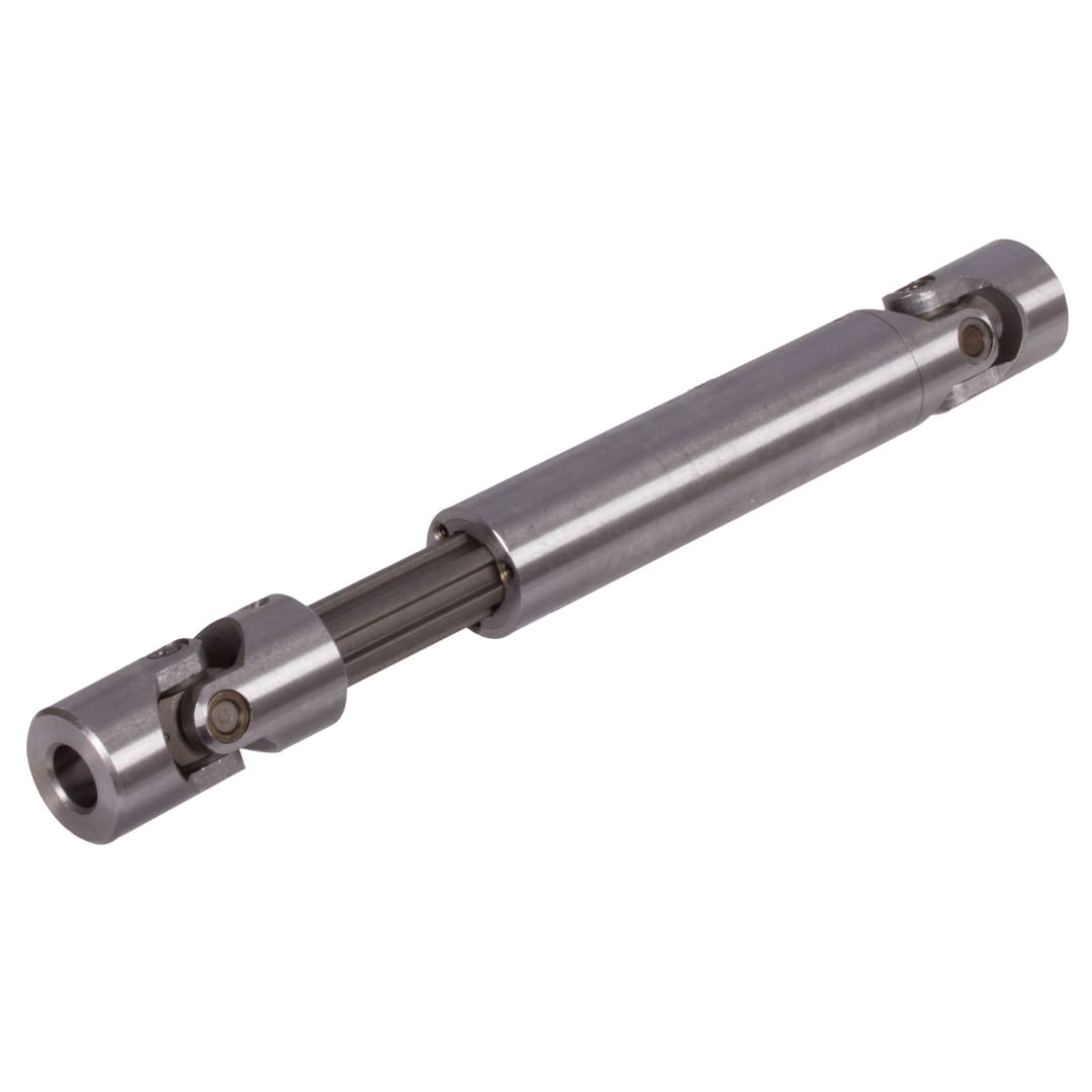 Slip shaft with joints PW both sides bore 22H7 telescoped length 330mm max. length 430mm steel outer diameter 47mm