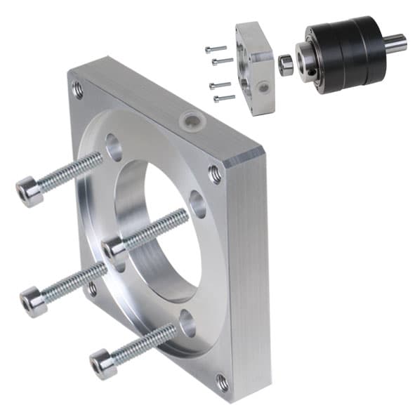 Motor adaption MPL size 90 outer dim. 90 x 90 x 27mm mounting hole circle-Ø 90mm M6 centering-Ø 70mm