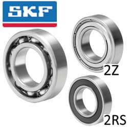 SKF deep groove ball bearing single row inner diameter 40mm outer diameter 68mm width 15mm open (unsealed)