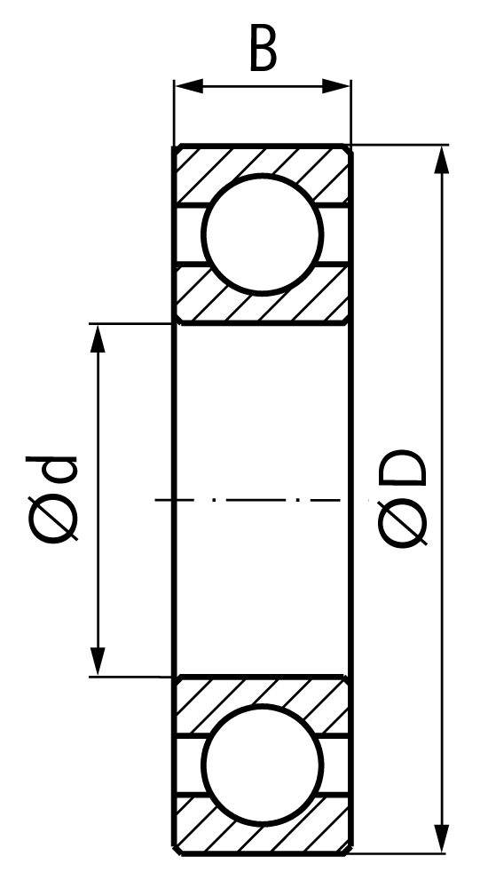 MAEDLER deep groove ball bearing single row inner diameter 15mm outer diameter 35mm width 11mm shielded on both sides clearance C3