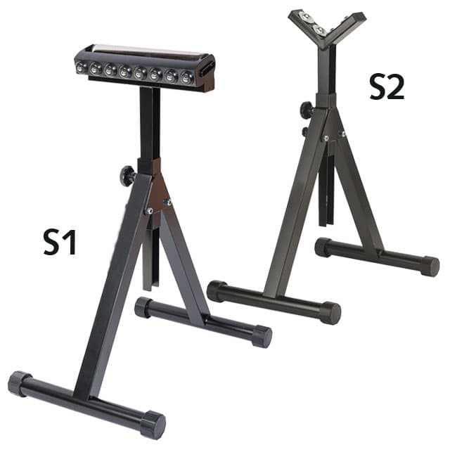 Universal roller stand with support roller and swivelling ball bar Load capacity 200kg