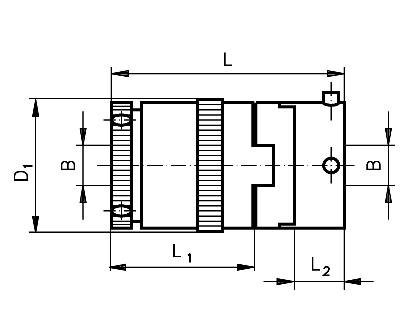 Friction clutch R2 with 2 friction lamellas type C bore 6mm