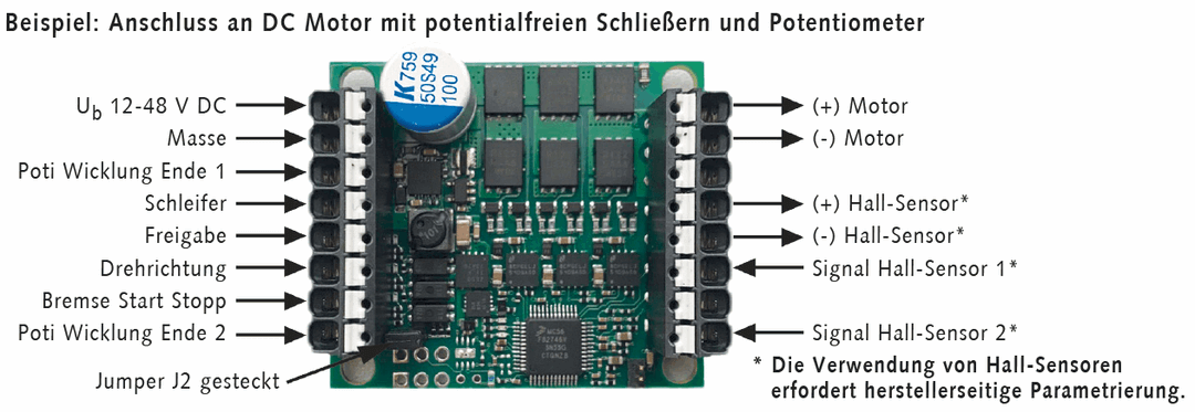 Motorcontroller SFRG 06 for DC-drives with brushes and brushless