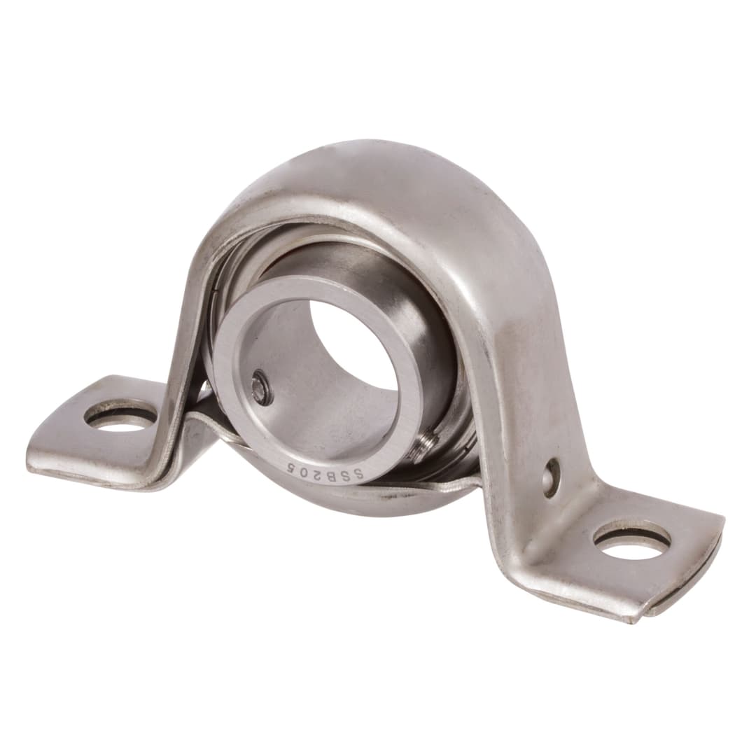 Ball pillow block bearing SSBPP 203 bore 17mm bearing and two-part housing from stainless steel