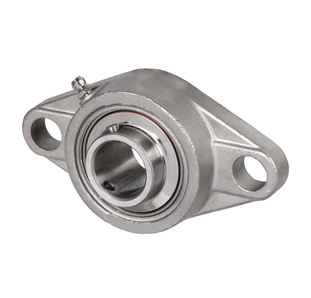 Ball flange bearing SSUCFL 203 bore 17mm housing and bearing stainless steel