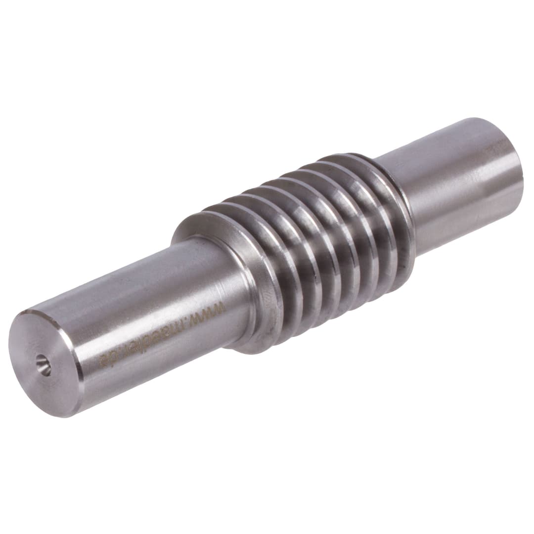 Worm shaft made of steel 11SMn30+C module 1.5 single-thread right hand