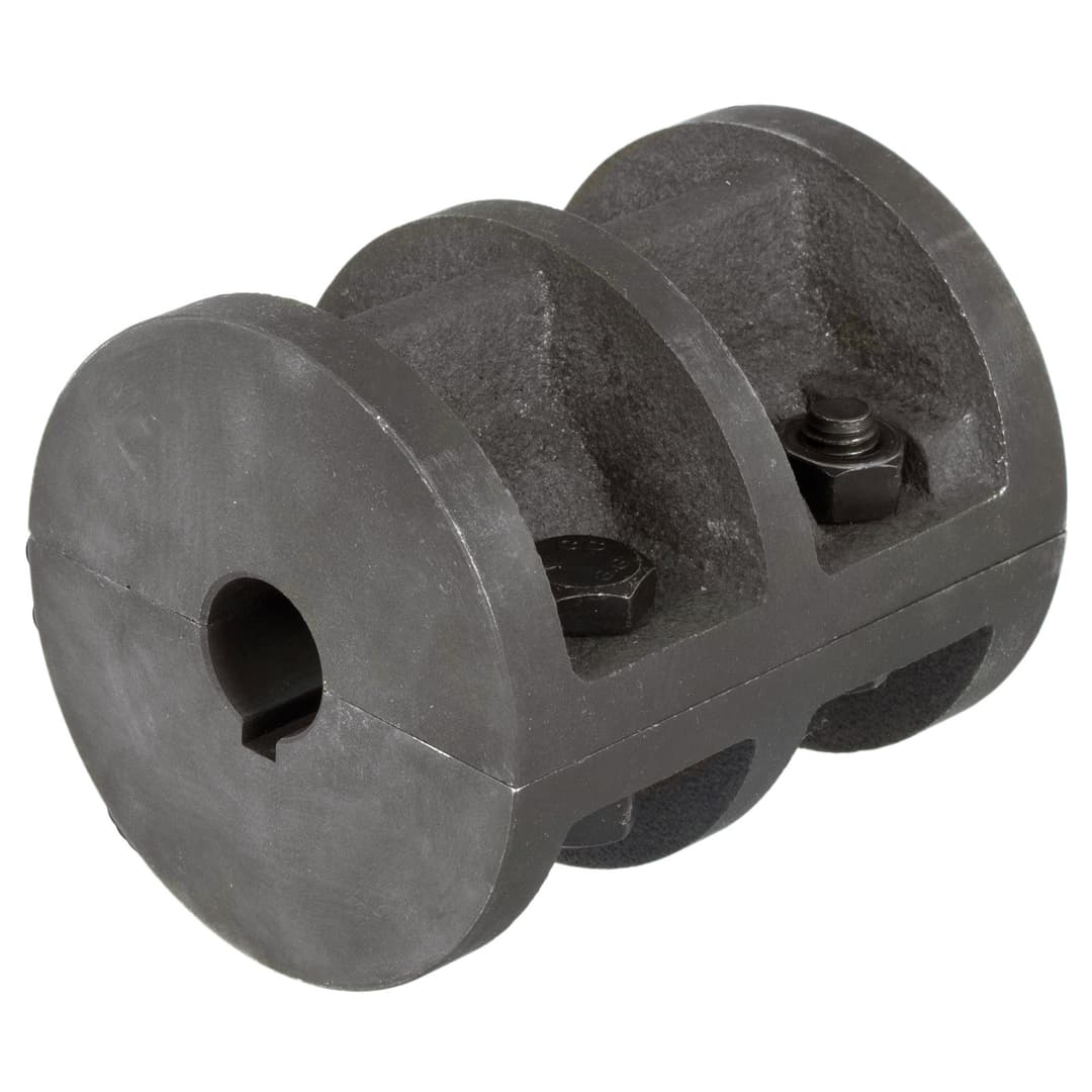 Clamp coupling (boc coupling) DIN 115 both sides bore 55mm with keyway material cast iron