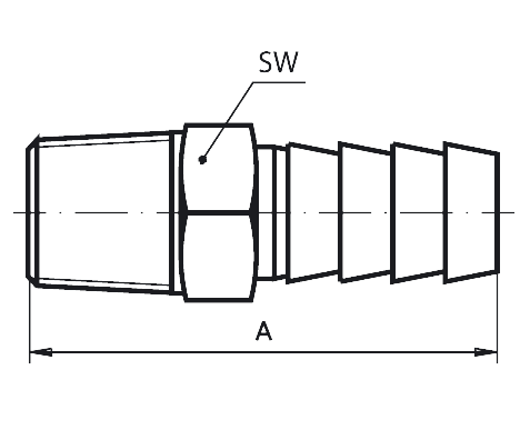 Hose grommet for hose diameter 6mm