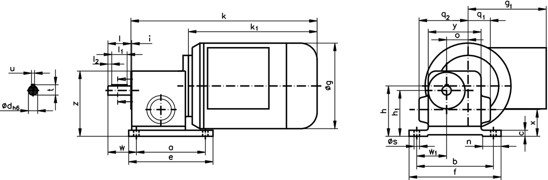 Worm geared motor RL 90 Watt 230/400V 50Hz IE1 i=1250:1 output speed approx. 1.1 rpm permitted Md2=6.1Nm (For operating instructions please visit the download area of our website www.maedler.de)