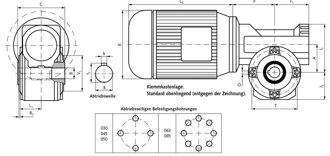Worm geared motor HMD/I basic version gearbox size 085 n2=15.0 rpm 0.75kW 230/400V 50Hz IE3 output hollow shaft (For operating instructions please visit the download area of our website www.maedler.de)