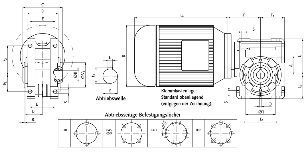 Worm geared motor HMD/II basic version gearbox size 050 n2=14 rpm 0.18kW 230/400V 50Hz IE2 output hollow shaft (For operating instructions please visit the download area of our website www.maedler.de)
