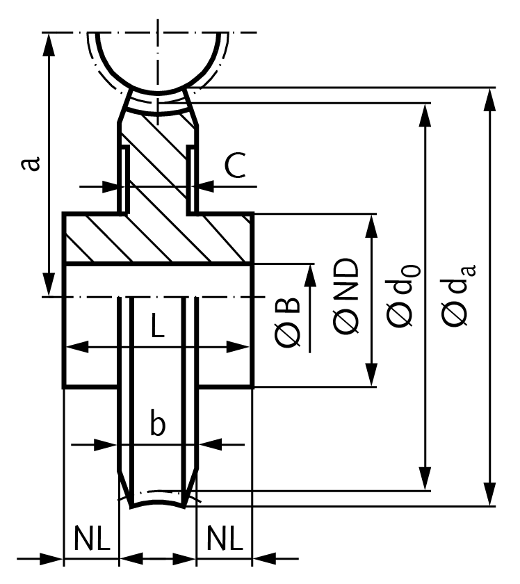 Worm wheel made of bronze module 1.5 18 teeth double-thread right hand