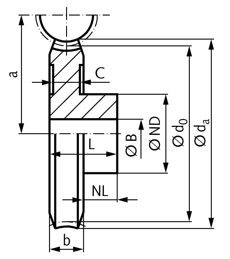 Worm wheel made of bronze module 0.75 100 teeth single-thread right hand