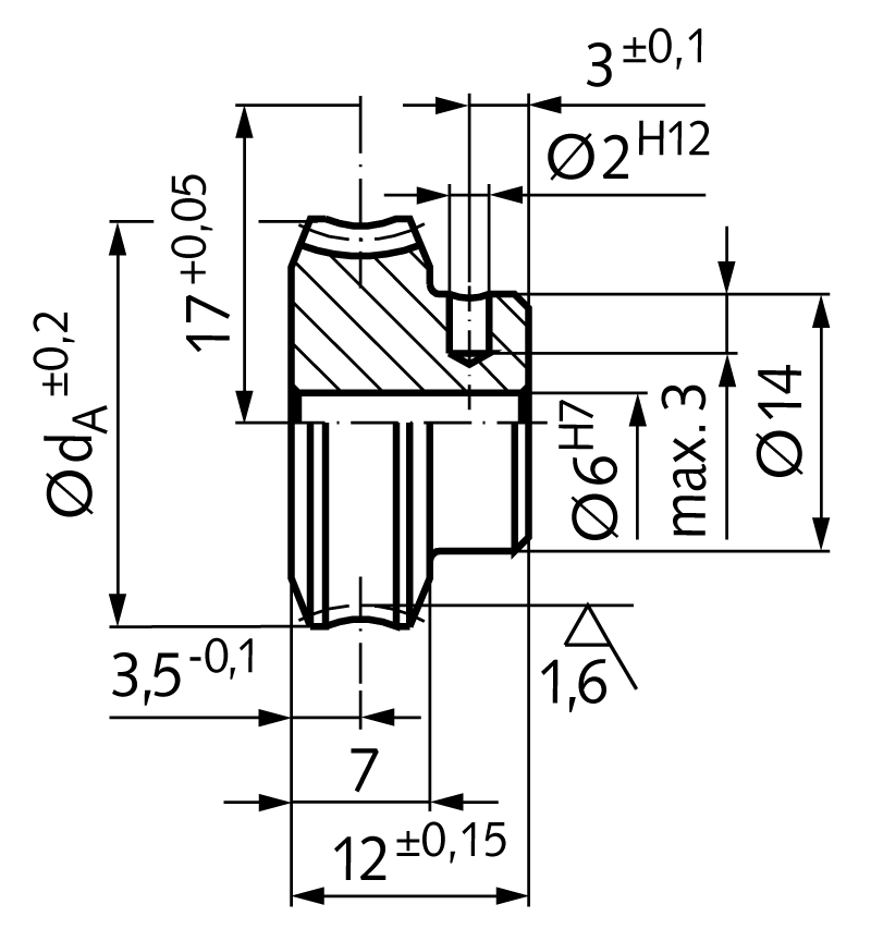 Precision worm wheel centre distance 17mm i=75 75 teeth