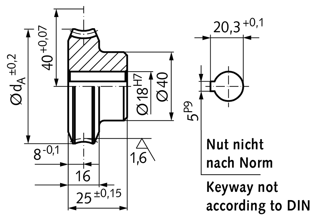 Precision worm wheel centre distance 40mm i=75 75 teeth