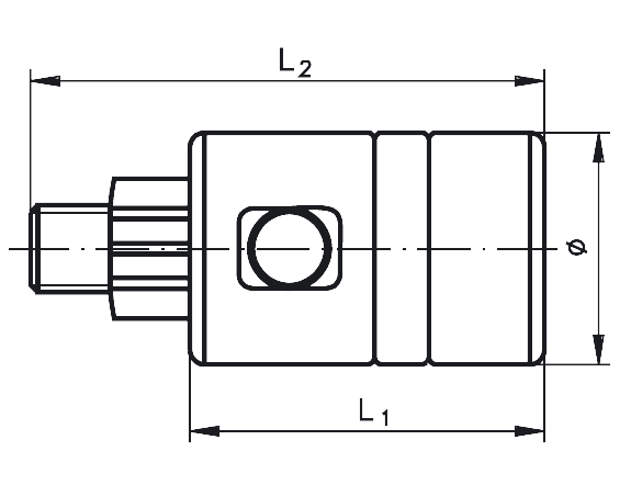 Safety connector with external thread G 1/4