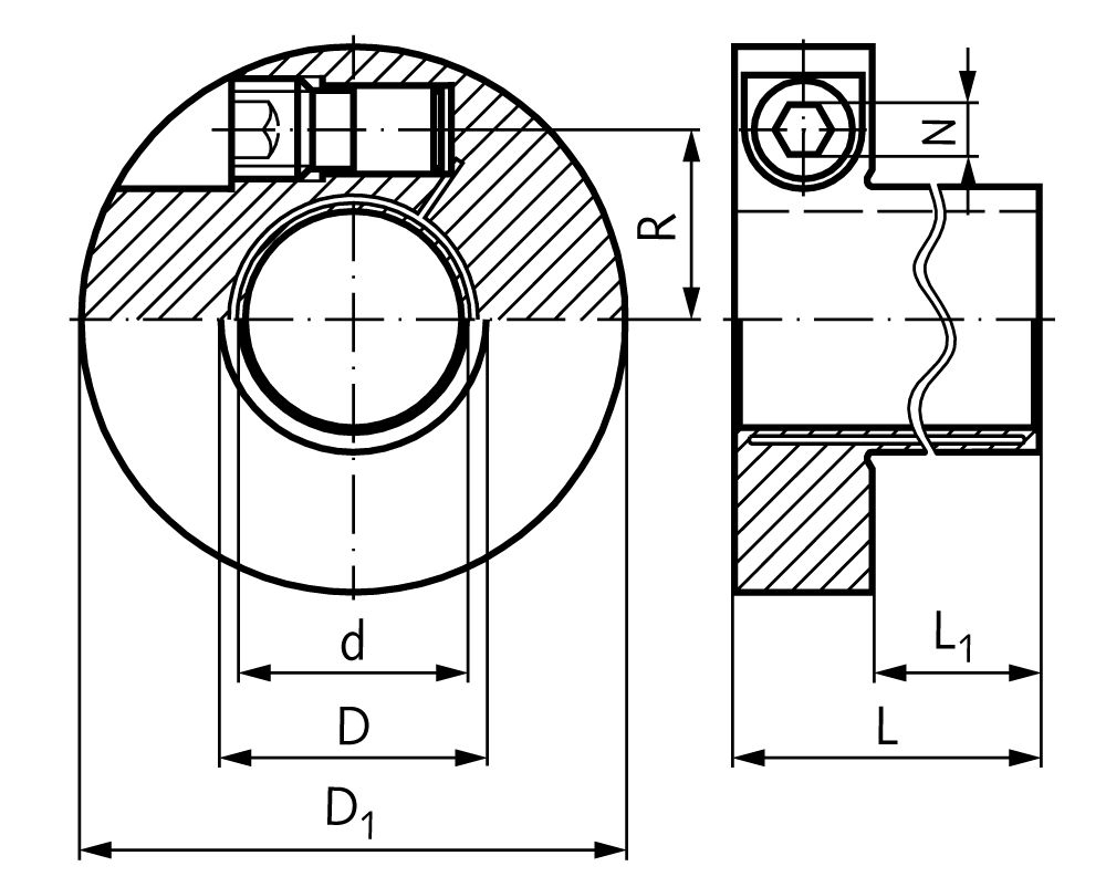 Clamping bush E-N bore 50mm