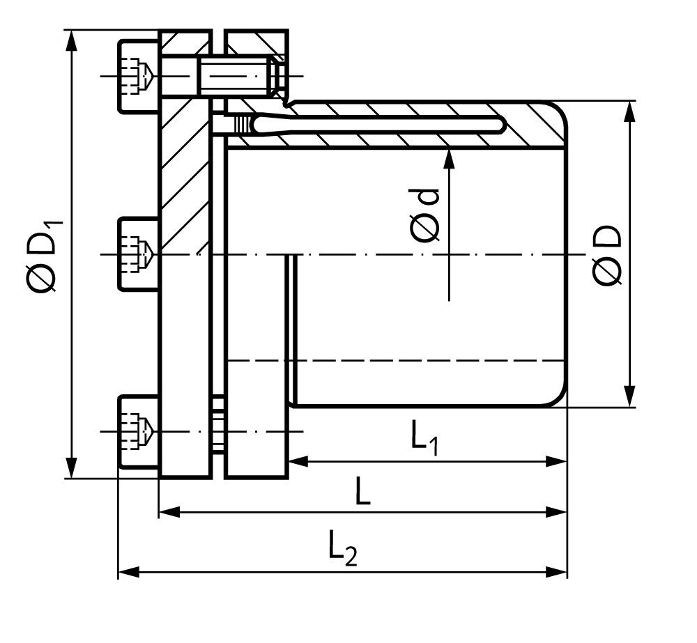 Clamping bush MSD bore 42mm steel