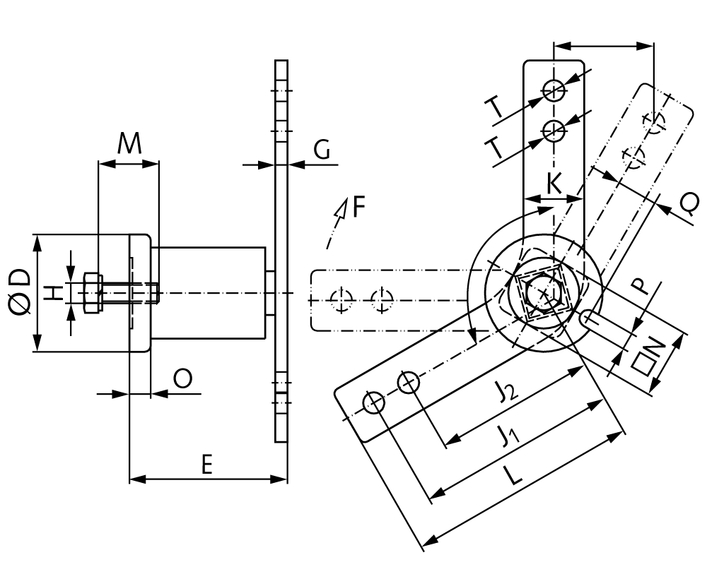 Tensioning element Boomerang size 2 normal force 175 N hard 220 N