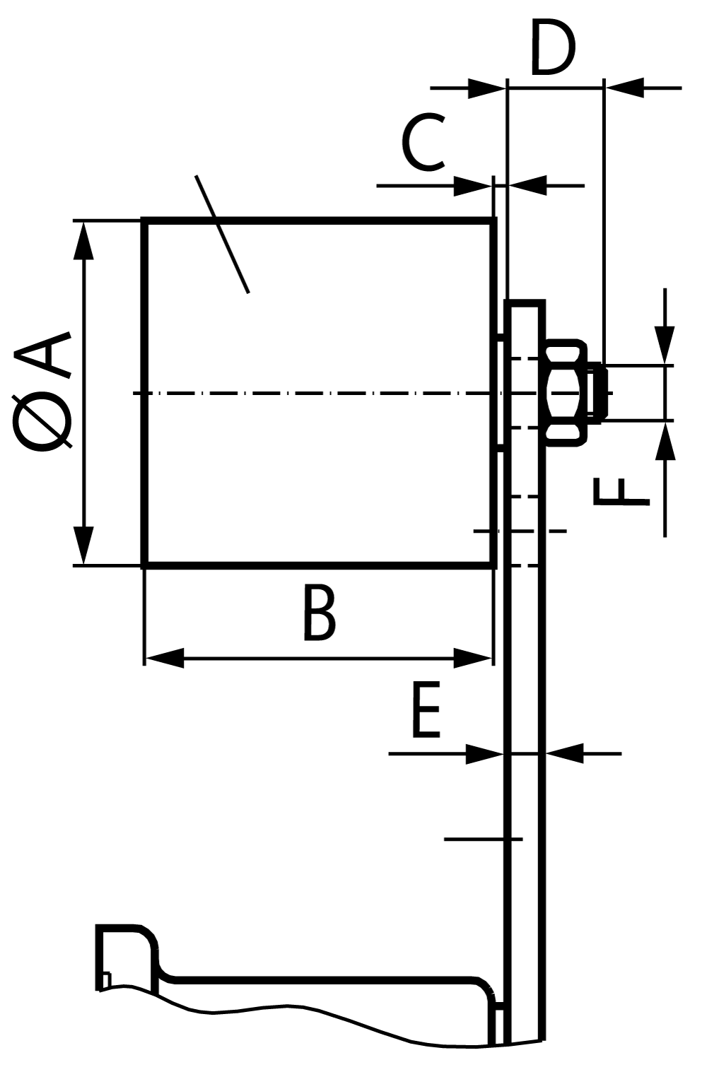 Tensioning roller diameter 60mm