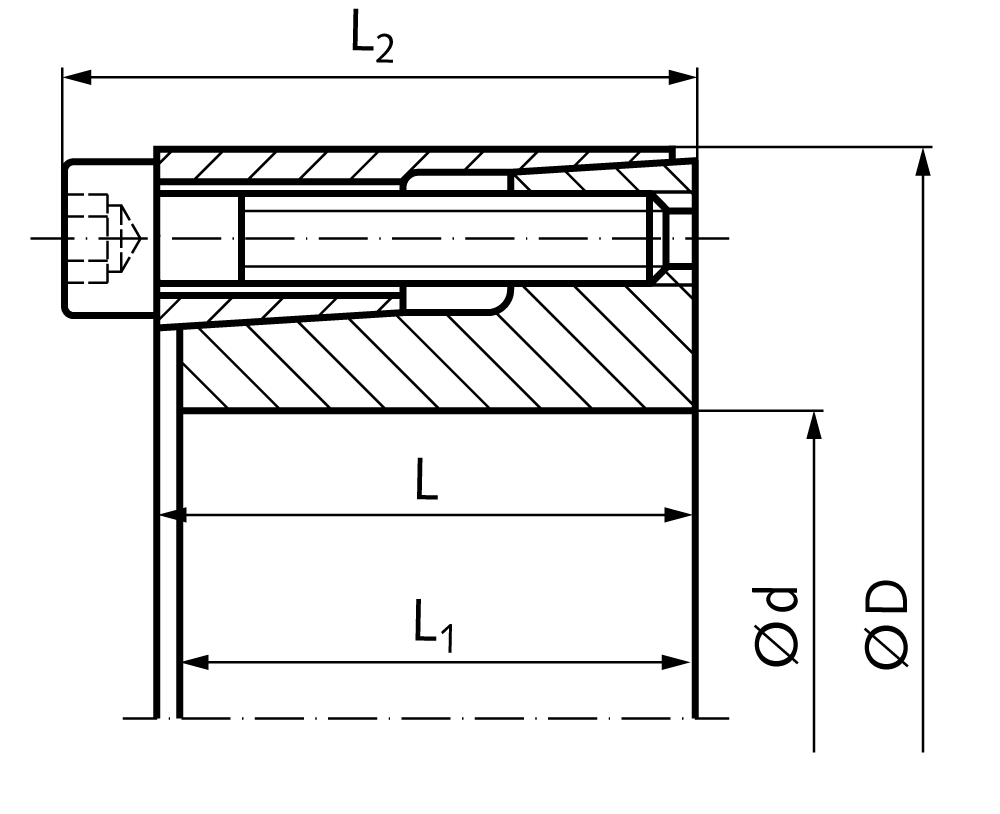 Locking assembly BAR bore 35mm QPQ-coated