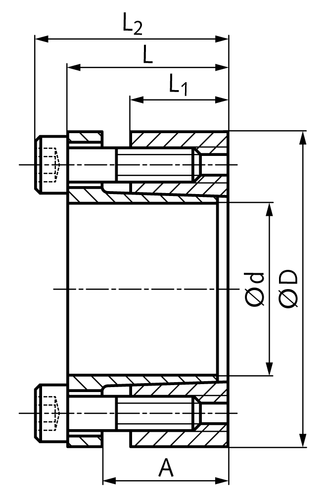 Locking assembly COM-CB1 bore 95mm size 95x135x40mm